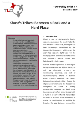 Khost's Tribes: Between a Rock and a Hard Place