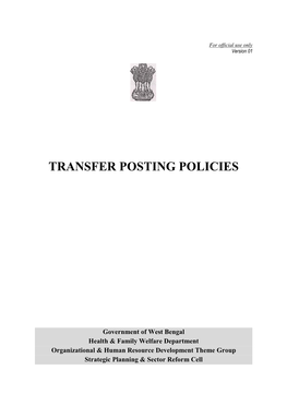 Transfer Posting Policies