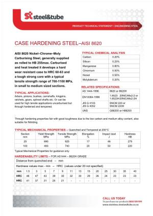 Case Hardening Steel–Aisi 8620