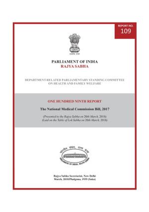Report 109 Commttee on Health and Family Welfare
