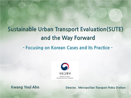 5.3 Sustainable Urban Transport Evaluation