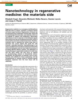 Nanotechnology in Regenerative Medicine: the Materials Side