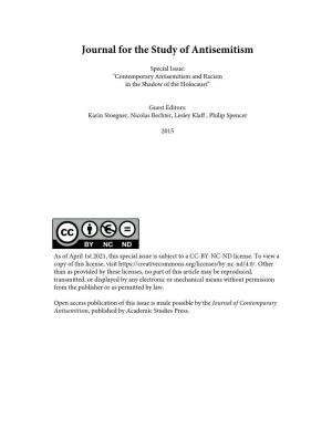 Journal for the Study of Antisemitism