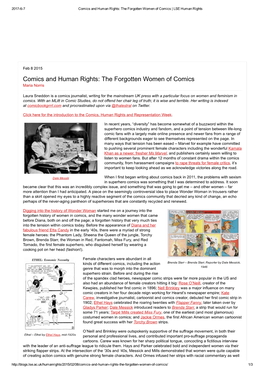 The Forgotten Women of Comics | LSE Human Rights