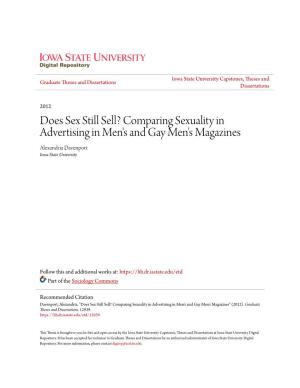 Comparing Sexuality in Advertising in Men's and Gay Men's Magazines Alexandria Davenport Iowa State University