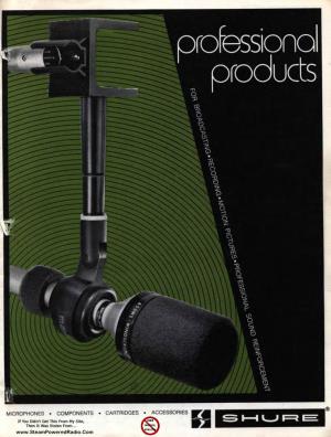 Shure Professional Products Catalog Circa 1973