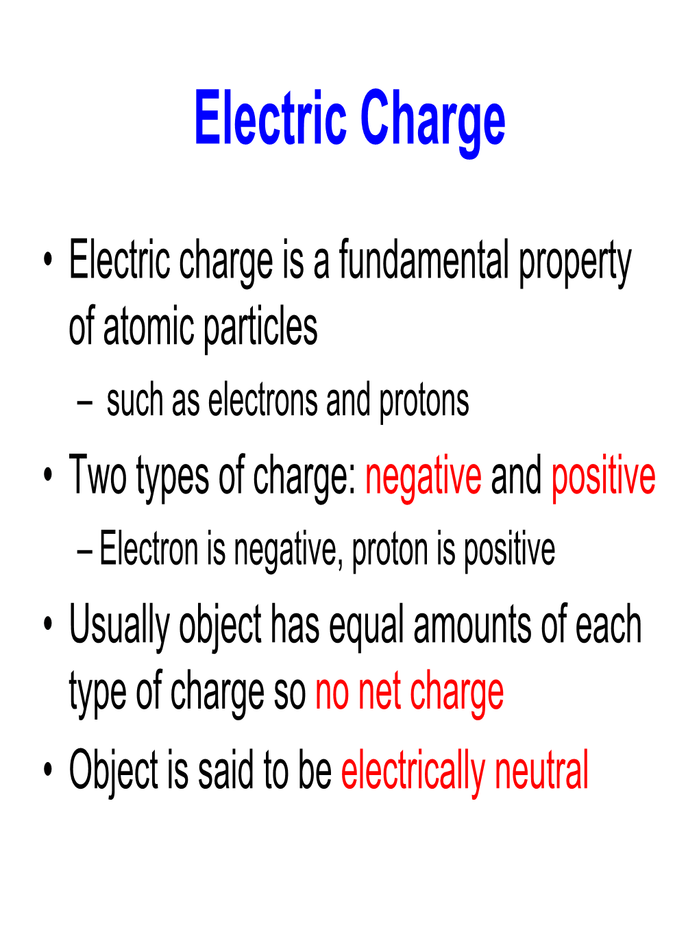 Electric Charge