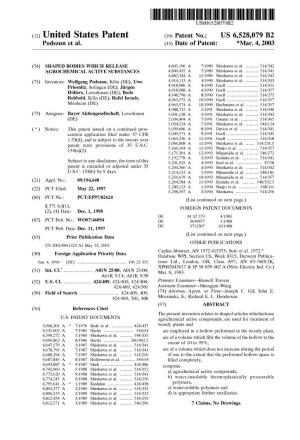 (12) United States Patent (10) Patent No.: US 6,528,079 B2 Podszun Et Al