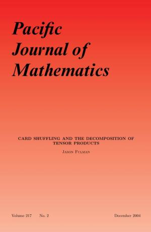 Card Shuffling and the Decomposition of Tensor Products