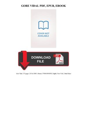 Ebook Download Gore Vidal Kindle