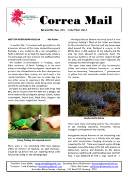 Newsletter No. 281 – December 2012