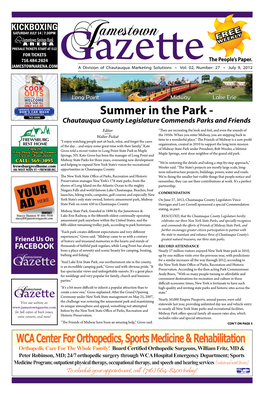 Summer in the Park - 763-0486 Chautauqua County Legislature Commends Parks and Friends