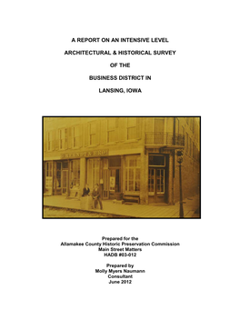 Lansing Historic Register Survey 2012