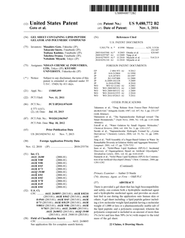 (12) United States Patent (10) Patent No.: US 9.480,772 B2 Goto Et Al