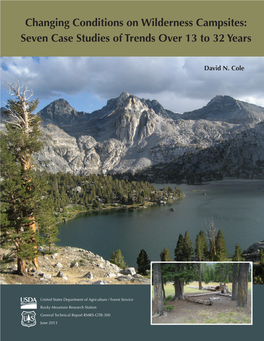 Changing Conditions on Wilderness Campsites: Seven Case Studies of Trends Over 13 to 32 Years