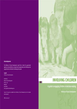 Involving Children: a Guide to Engaging Children in Decision-Making