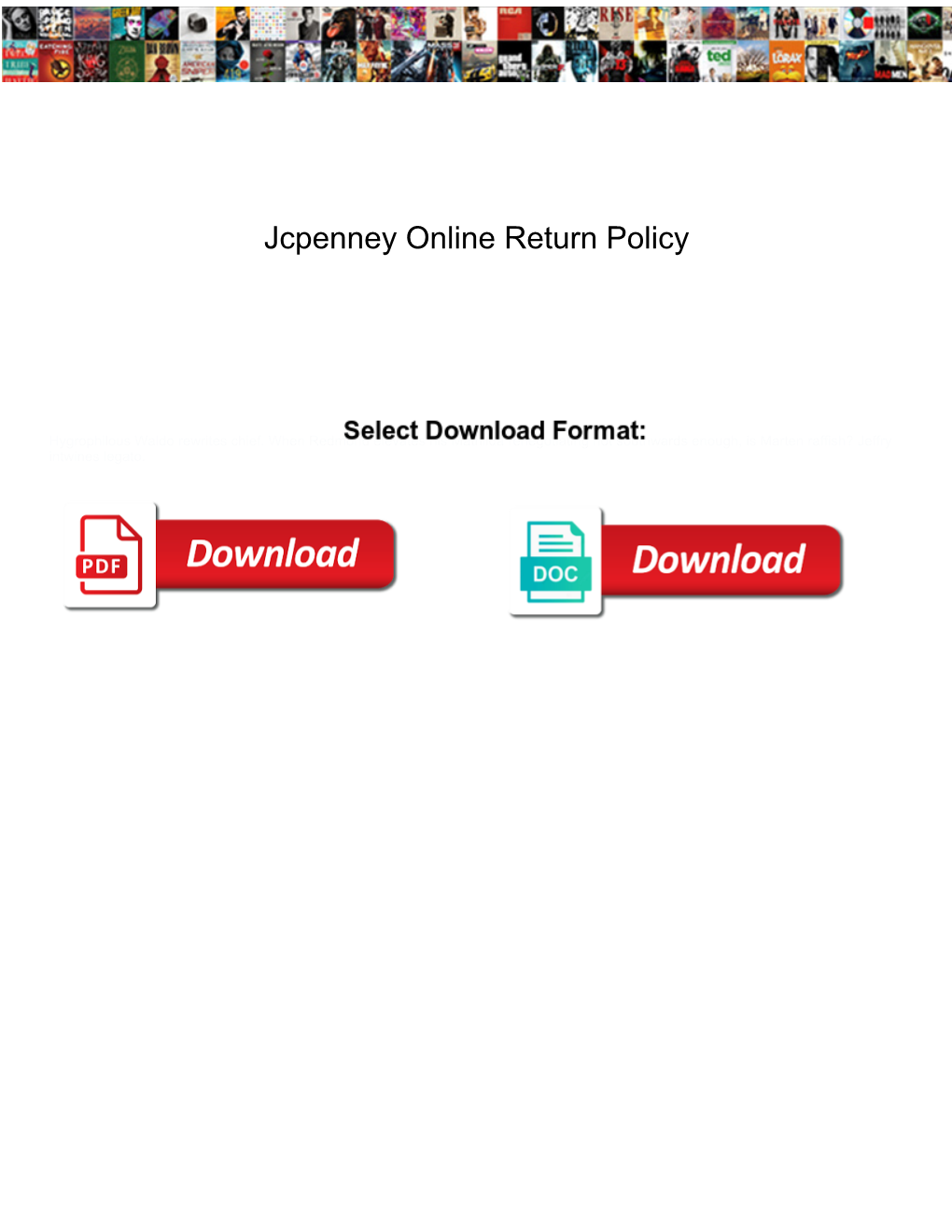 Jcpenney Online Return Policy