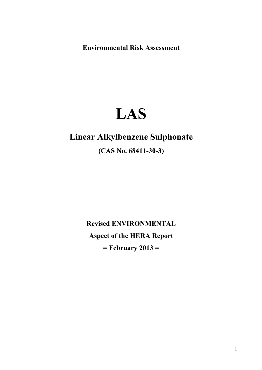 Linear Alkylbenzene Sulphonate (CAS No