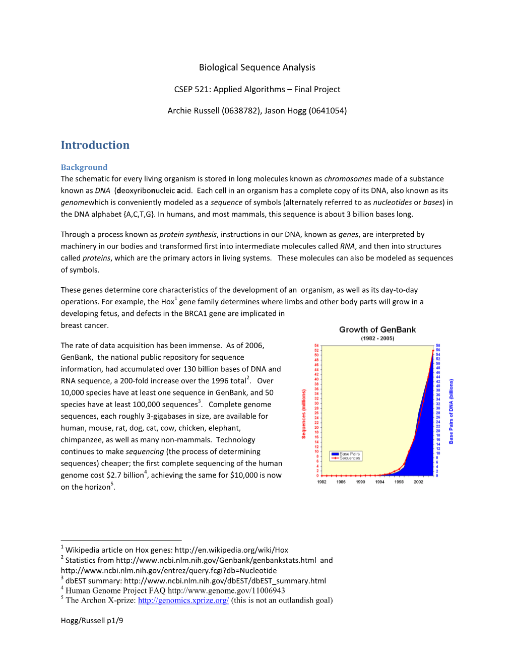 Biological Sequence Analysis