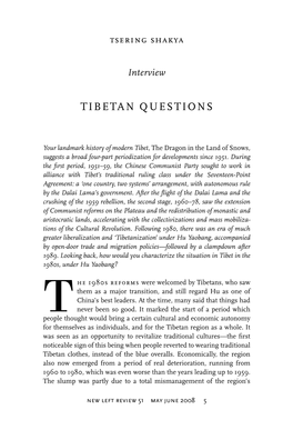 Tibetan Questions