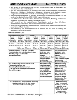 PDF Informationen Zum Anruf-Sammel-Taxi
