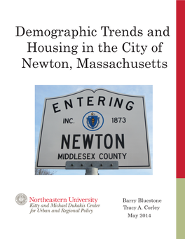 Demographic Trends and Housing in the City of Newton, Massachusetts