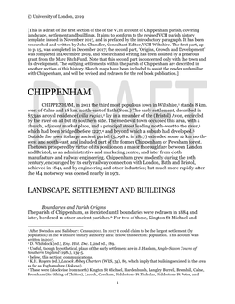 Chippenham Parish, Covering Landscape, Settlement and Buildings