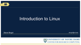 Introduction to Linux