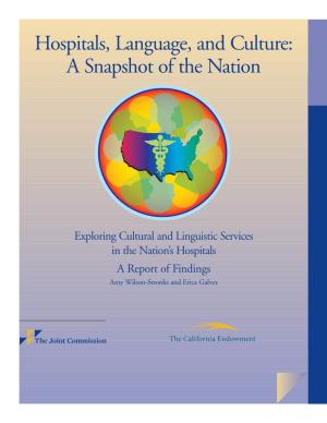 Hospitals, Language, and Culture: a Snapshot of the Nation
