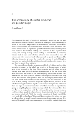 The Archaeology of Counter-Witchcraft and Popular Magic