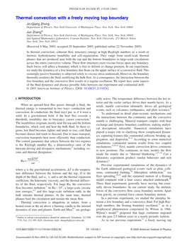 Thermal Convection with a Freely Moving Top Boundary