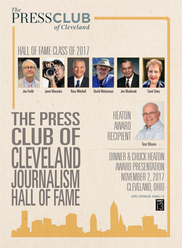 The Press Club of Cleveland and Its Rich History of Breaking and Making Headlines Since 1887