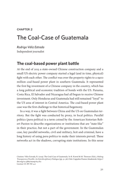 The Coal-Case of Guatemala