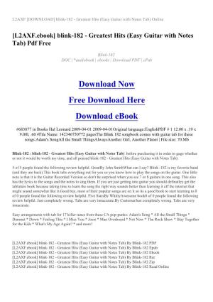 Blink-182 - Greatest Hits (Easy Guitar with Notes Tab) Online