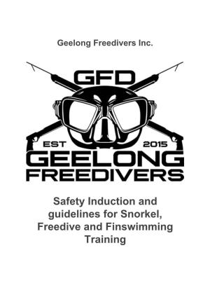 Safety Induction and Guidelines for Snorkel, Freedive and Finswimming