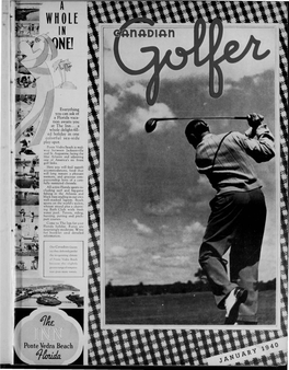 Canadian Golfer, January, 1940