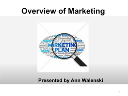 Overview of Marketing