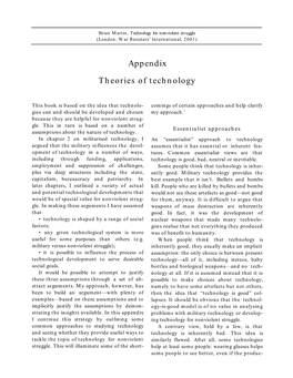 Appendix Theories of Technology