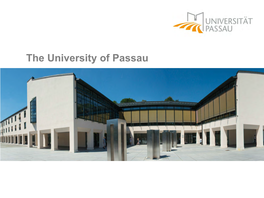 The University of Passau in Bavaria And…
