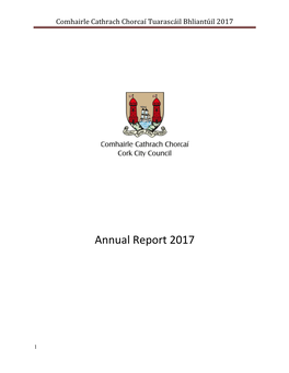 Comhairle Cathrach Chorcaí Tuarascáil Bhliantúil 2017