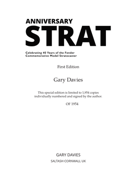 First Edition GARY DAVIES