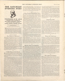 January 28, 1905, Editorial