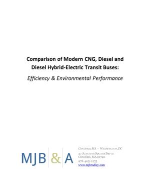 Comparison of Modern CNG, Diesel and Diesel Hybrid-Electric Transit Buses: Efficiency & Environmental Performance