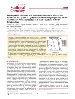 Development of Potent and Selective Inhibitors of Aldo−Keto Reductase