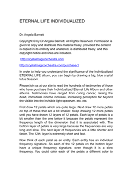 Eternal Life Individualized