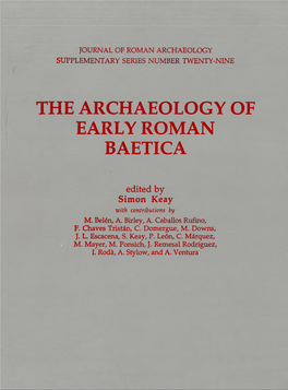 The Archaeology of Early Roman Baetica