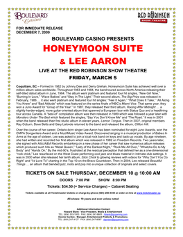 Honeymoon Suite & Lee Aaron