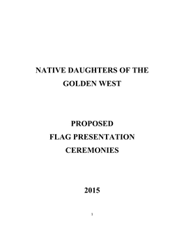 Native Daughters of the Golden West Proposed Flag