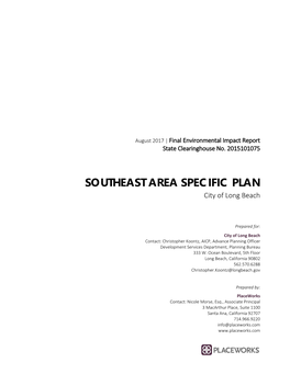 SOUTHEAST AREA SPECIFIC PLAN City of Long Beach