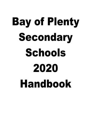 Bay of Plenty Secondary Schools 2020 Handbook
